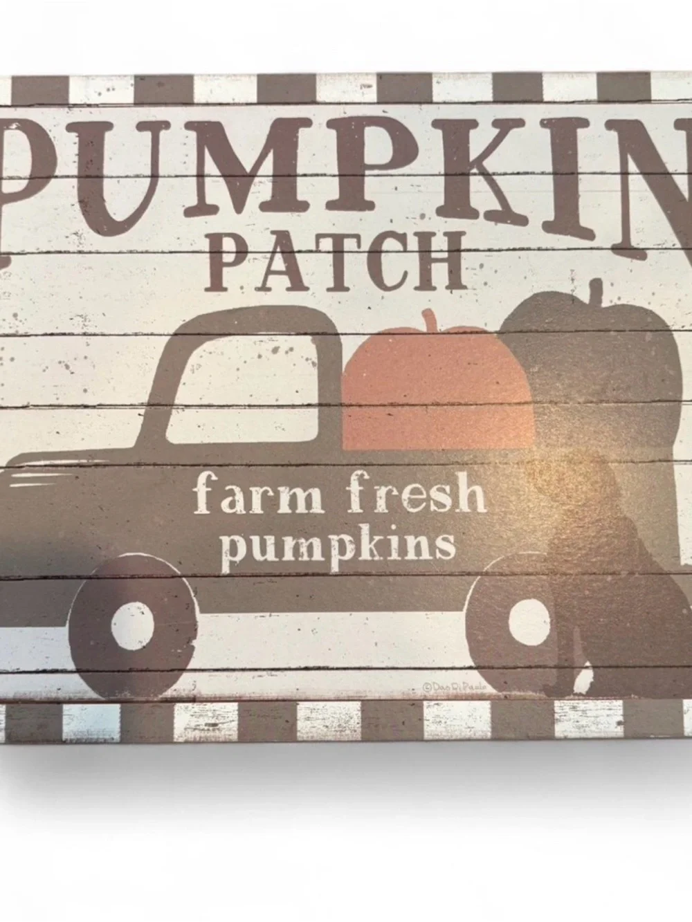 Pumpkin Patch Farm Fresh Pumpkins Sign - Brown, Orange, White